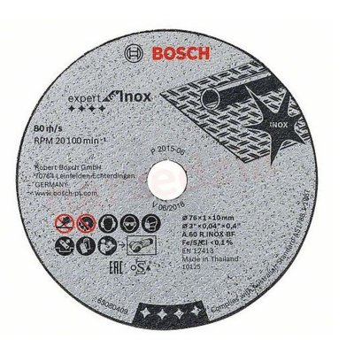 BOSCH Disque &agrave; tronconner expert for Inox 76 mm -  - 2608601520