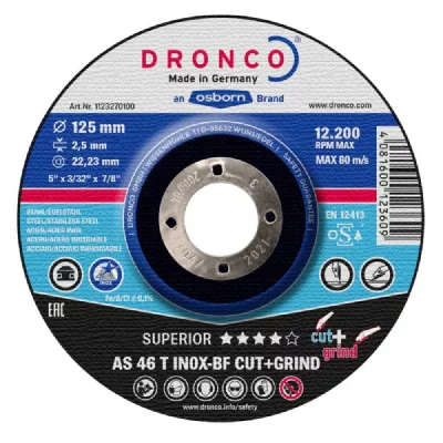 DRONCO Disque &agrave; tron&ccedil;onner les m&eacute;taux  AS 46 AS 30 T Inox