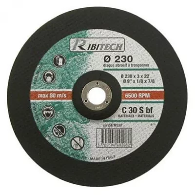 RIBIMEX Disque &agrave; Tron&ccedil;onner Mat&eacute;riaux 230x3,2x22,2