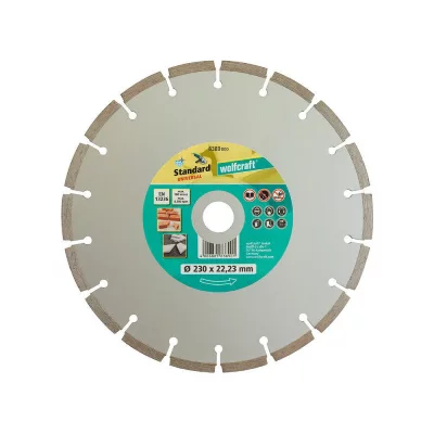 WOLFCRAFT Disque &agrave; tron&ccedil;onner segment&eacute; diamant  8389000 &Oslash;230 mm x 22.2 mm