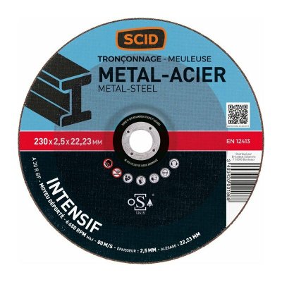 SCID Disque &agrave; tron&ccedil;onner usage intensif - &Oslash; 230 mm - Tous m&eacute;taux - 