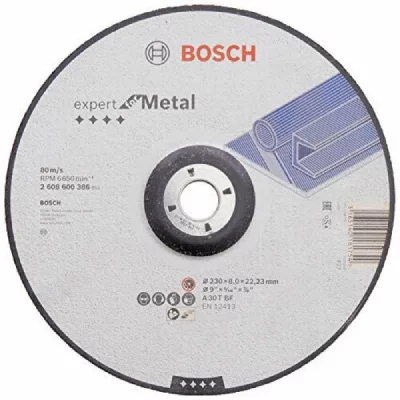BOSCH Disque abrasif, &agrave; m&eacute;tal A 30 T BF, 230 mm, 22,23 mm, 8 mm 
