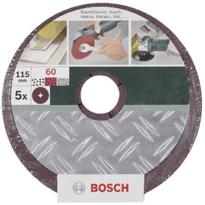 BOSCH Disque abrasif sur fibres &Oslash; 125 mm G100, BM, non perfor&eacute;