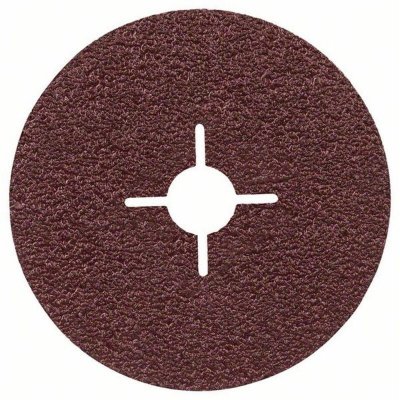 BOSCH Disque abrasif sur fibres pour meuleuses angulaires, corindon 125 mm, 22 mm, 24