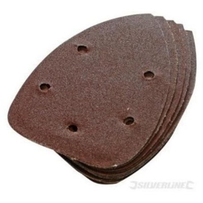 SILVERLINE Disque abrasif triangulaire 10p Grain 80