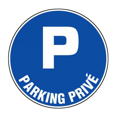 NOVAP Disque bleu dobligation diam&egrave;tre 300 mm d&eacute;signation parking priv&eacute;