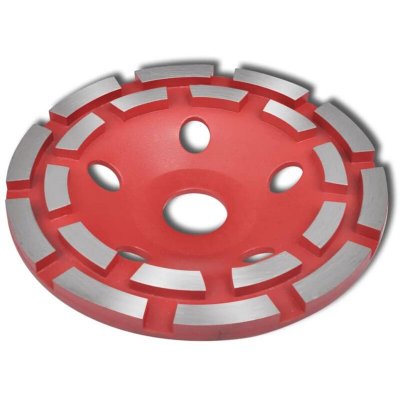 VIDAXL Disque de broyage diamant&eacute; &agrave; double ligne 180 mm 