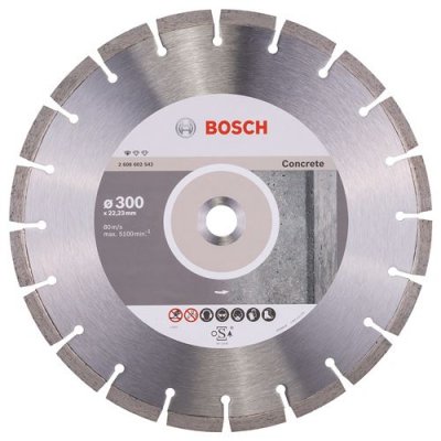 BOSCH Disque de coupe diamant standard pour b&eacute;ton, 300 x 22,23 x 3,1 x 10 mm