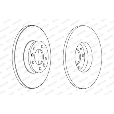 FERODO Disque de frein arriere  DDF1602C (Jeu de 2)