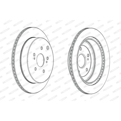 FERODO Disque de frein arriere  DDF2072C (Jeu de 2)