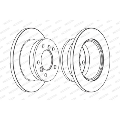 FERODO Disque de frein arriere  FCR229A (X1)