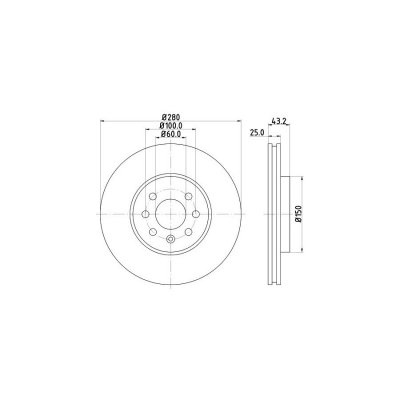 HELLA Disque de frein PRO High Carbon 8DD 355 128-211  Pagid GmbH