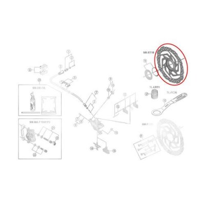 SHIMANO Disque de frein  Sm-Rt10 (Center Lock) - 180mm Argent&eacute;