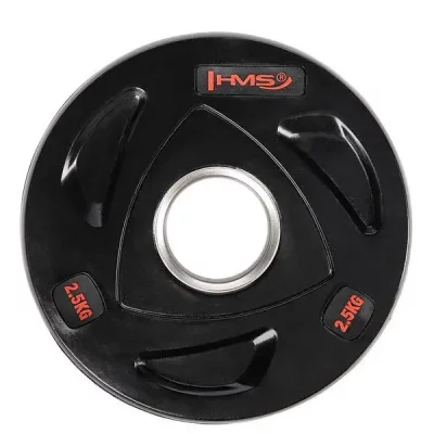 HMS Disque De Musculation -  - Tox02 - Acier Robuste - Caoutchouc Facile &Agrave; Nettoyer - 2,5 Kg