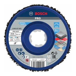  Disque de nettoyage grossier Bosch pour m&eacute;tal, 125 x 22,23 mm X-LOCK