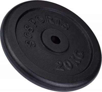 SCSPORTS Disque de poids en fonte  - 20 KG &oslash;30 / 31