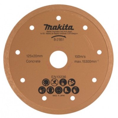 MAKITA Disque diamant &agrave; jante continue &empty;125 mm (1 pi&egrave;ce) -  B-21951