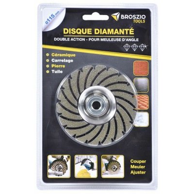 BROSZIO TOOLS Disque diamant double action PASSAT Disc01, Diam.115 mm