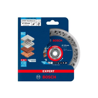 BOSCH Disque Diamant Multi-materiaux Expert 125x22.23x2.2x12mm