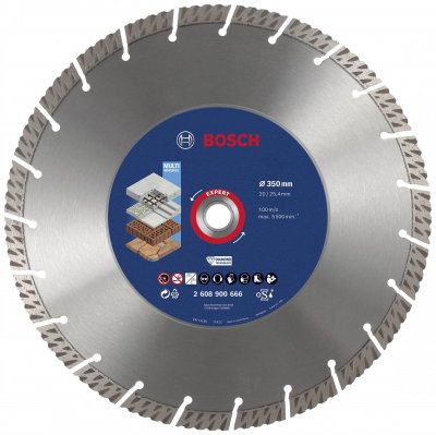 BOSCH Disque Diamant Multi-materiaux Expert 350x20/25.40x3.3x15mm
