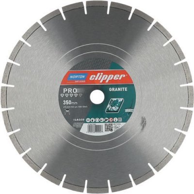 CLIPPER Disque diamant Norton Granito &Oslash; 350 mm Al&eacute;sage 25,4 - 70184610385