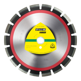 KLINGSPOR Disque diamant SUPRA DT 612 AB D. 500 x 3,7 x Ht. 10 x 25,4 mm - Asphalte / B&eacute;ton - 330084