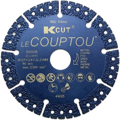 OUTIFRANCE Disque Diamant Tout En Un - Al&eacute;sage 22,2 Mm &Oslash; 125 Mm 2,8 Mm