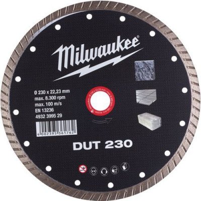 MILWAUKEE Disque diamant universel DUT diam&egrave;tre 230mm coupe turbo 4932399529