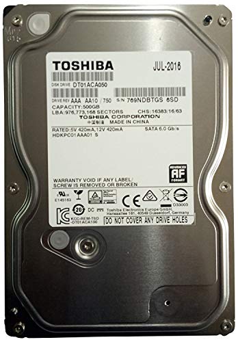 Disque Dur 3.5 - TOSHIBA DT01ACA050 - 500Go SATA3 6.0Gb/s - 7200RPM - 32MB