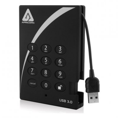 APRICORN Disque Dur Externe  A25 Cryptage Aes 1 To Usb 3.2