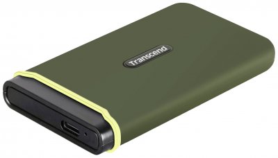 TRANSCEND Disque dur externe  esd380c 1 to vert militaire TS1TESD380C