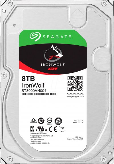 SEAGATE Disque dur interne Iron Wolf ST8000VN004 8000Go HDD 3.5 7200tr/min Serial ATA III Argent