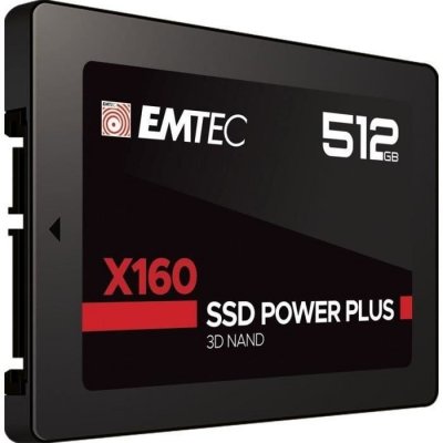 EMTEC Disque Dur SSD Interne  X160 512Go 2.5 SATA III 520Mo/s Noir