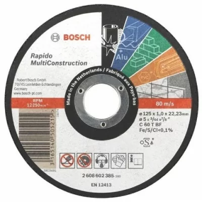 BOSCH Disque pour multimati&egrave;re , Diam.125 x 1 x 22 mm , 2608602385