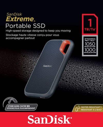 SANDISK Disque SSD Externe portable &reg; Extreme&reg; 1 To Noir