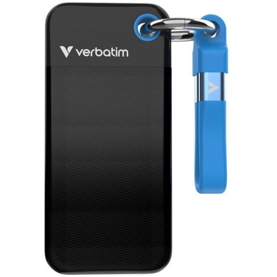 VERBATIM Disque SSD externe  Pocket - 128Go (Noir/Bleu) #2POURCENT