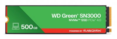 WESTERN DIGITAL Disque SSD interne -  - WD Green SN3000 - 500 Go - PCIe Gen4 - M.2 2280 