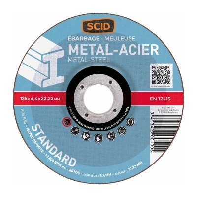 SCID Disques &agrave; &eacute;barber  - M&eacute;taux - Diam&egrave;tre 125 mm