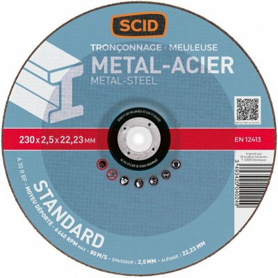 SCID Disques &agrave; tron&ccedil;onner - m&eacute;taux - &Oslash; 230 x 2,5 mm