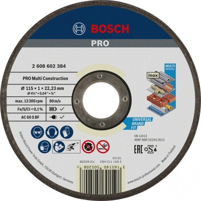BOSCH Disques &agrave; tron&ccedil;onner Multi Construction &ndash; Rapido - 