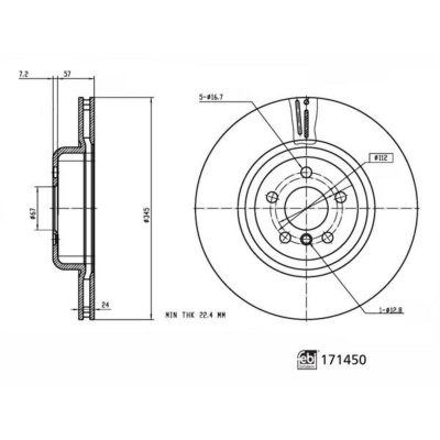 FEBI BILSTEIN Disques de frein  171450