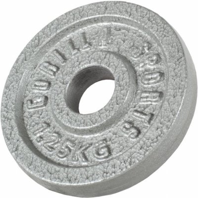 GORILLA SPORTS Disques de poids en fonte gris - De 0,5 kg &agrave; 30 kg - Poids : 1,25 kg