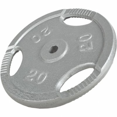 GORILLA SPORTS Disques en fonte avec poign&eacute;es - 31 mm - Gris - De 0,5 KG &agrave; 20 KG