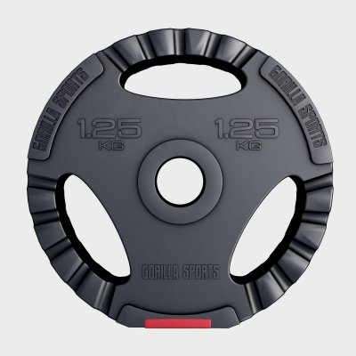 GORILLA SPORTS Disques en plastique avec poign&eacute;es - 31 mm - De 1,25 KG &agrave; 15 KG
