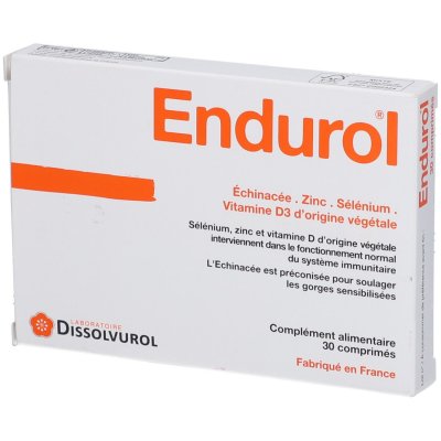 DISSOLVUROL  Endurol syst&egrave;me immunitaire bo&icirc;te de 30 comprim&eacute;s