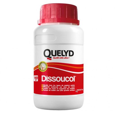 QUELYD Dissoucol D&eacute;colle Rev&ecirc;tements Muraux Flacon 250cc