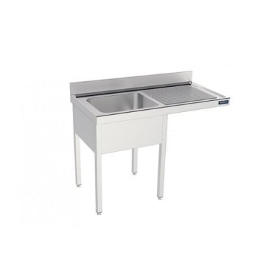 DISTFORM  Plonge 1 Bac avec Passage pour Lave-Vaisselle &agrave; Gauche - L 1200 x P 700 mm