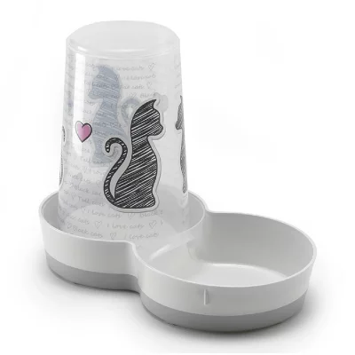 MODERNA Distributeur d'eau et de nourriture pour chat cats in love anka