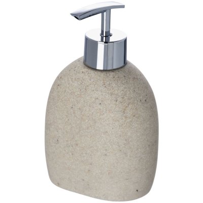 WENKO Distributeur de savon design nature Puro - 9 x 6 x 15 - Beige