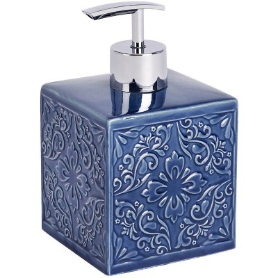WENKO Distributeur de savon en c&eacute;ramique Cordoba, bleu
